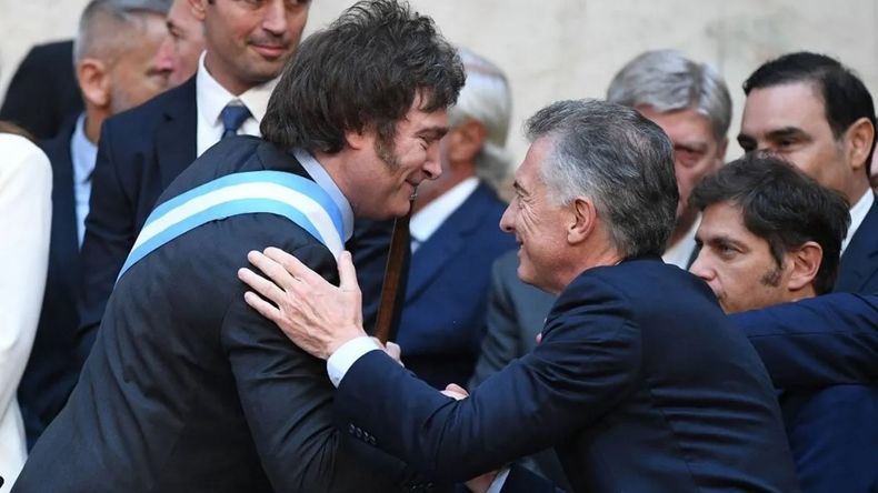 Javier Milei y Mauricio Macri.