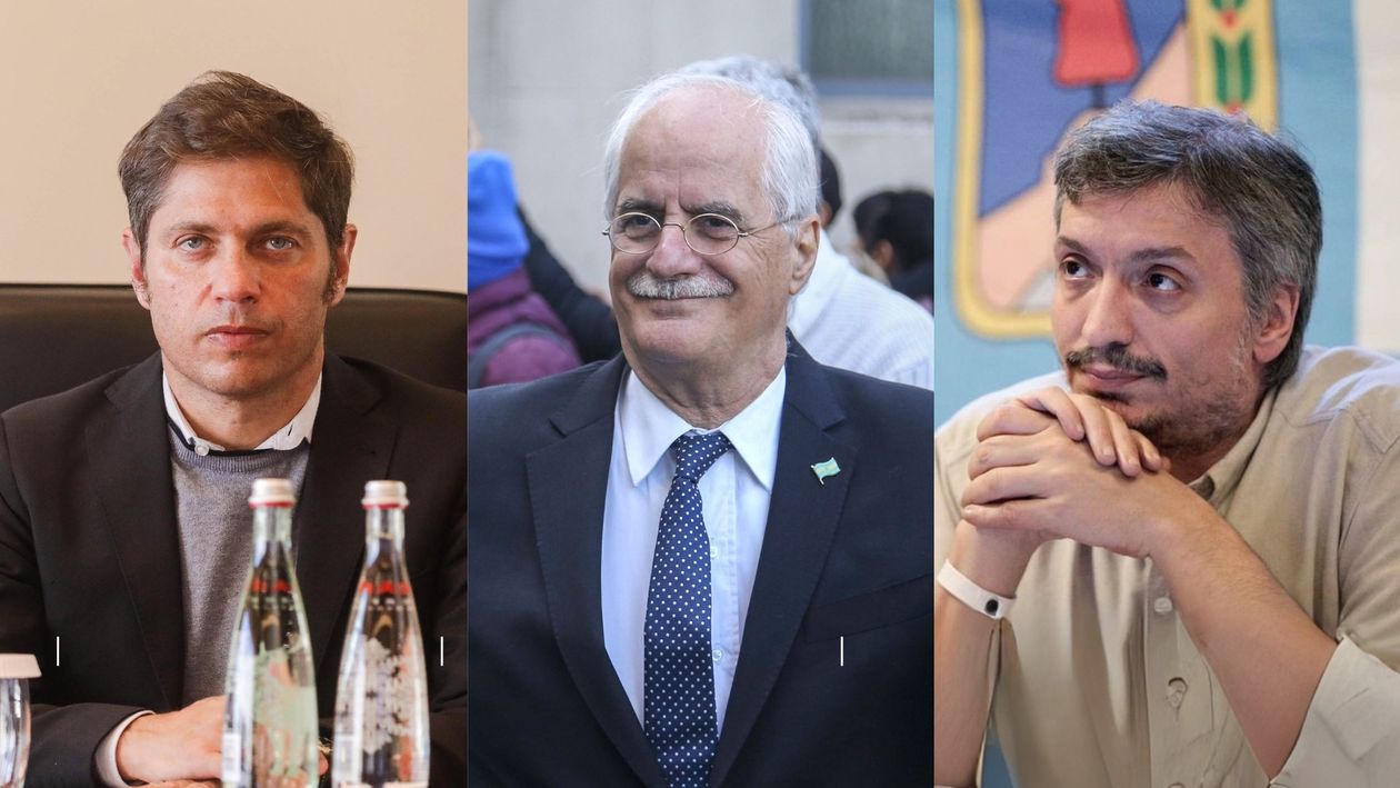Axel Kicillof, Jorge Taiana y Máximo Kirchner, protagonistas de una campaña con más cruces que coordinación.