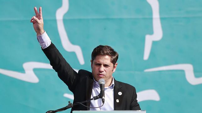 Axel Kicillof, en el acto en la Quinta de San Vicente.