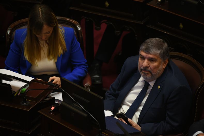 José Mayans y Anabel Fernández Sagasti, autoridades del bloque Unión por la Patria, clave en el debate de las PASO.&nbsp;