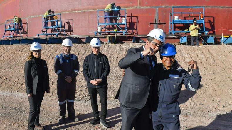 Sergio Massa durante un acto en Vaca Muerta
