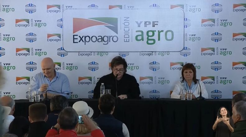 El presidente Javier Milei estuvo en la edición de 2025 de Expoagro.