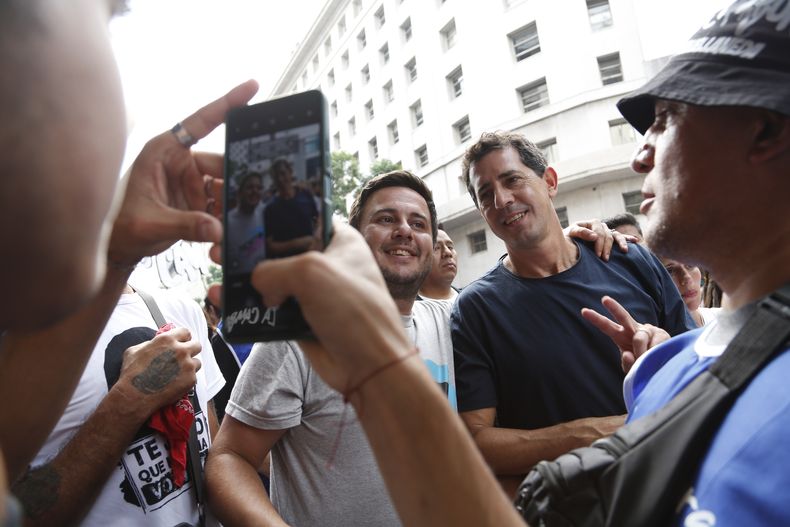Wado de Pedro también marchó.&nbsp;&nbsp;(Foto: Victoria Gesualdi)