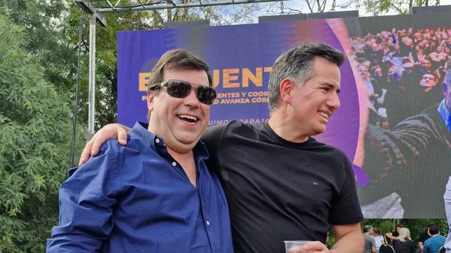 Santiago Pinasco junto a su mentor, el armador libertario en Córdoba, Gabriel Bornoroni, en los buenos tiempos.