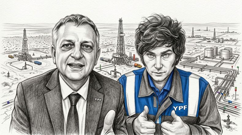 Horacio Marín, Javier Milei y la YPF estatal