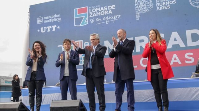 junto al presidente, insaurralde participo de la apertura del mercado de lomas