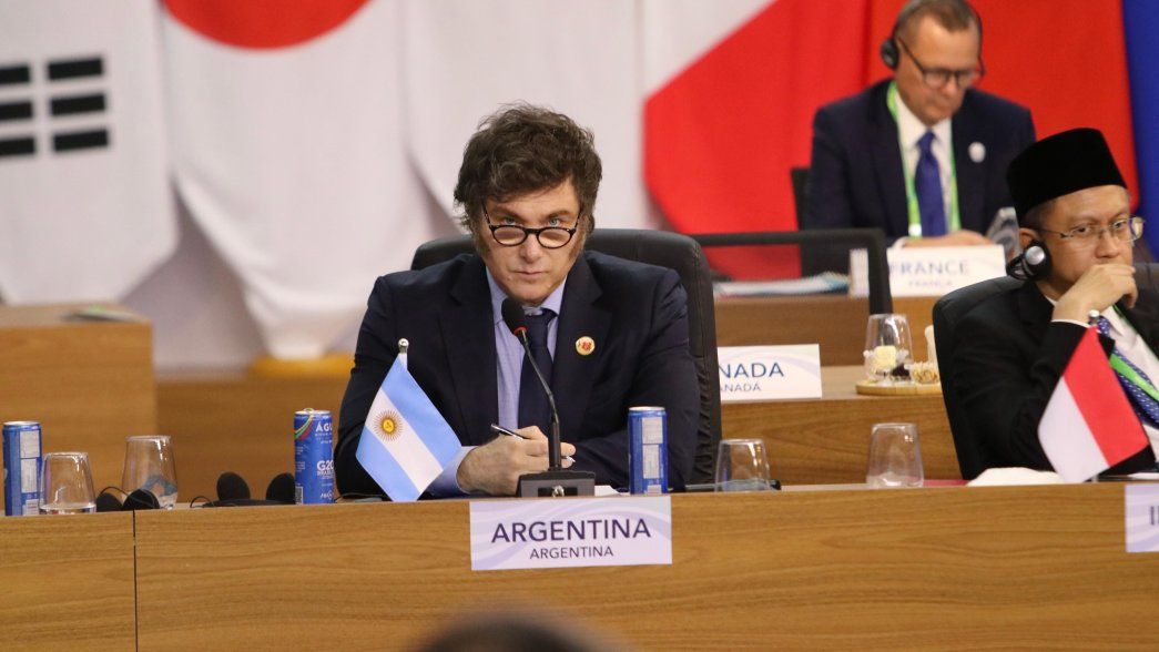 Javier Milei en la cumbre del G20 de Río de Janeiro.