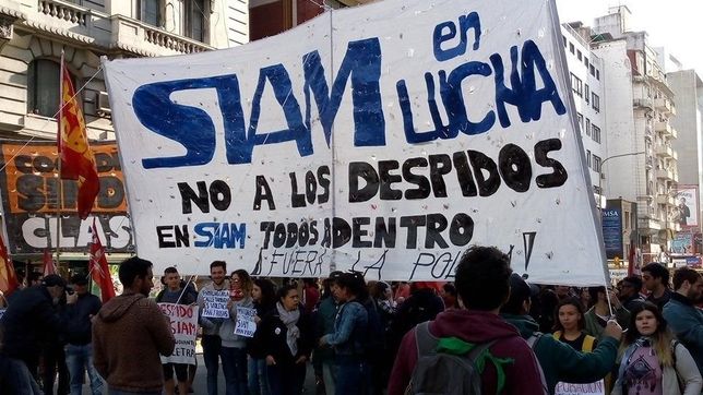 con reclamos a vidal, trabajadores de siam se manifestaron contra los despidos