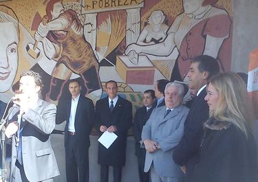 Se inauguró un mural en La Plata en homenaje a Evita