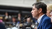 Axel Kicillof durante su discurso de apertura en la Legislatura bonaerense.