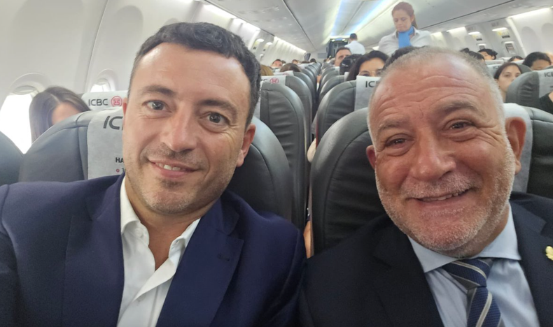 Rodrigo De Loredo y Luis Juez, compañeros de vuelo.