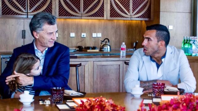macri tuvo su foto con tevez en shangai y ya esta en japon