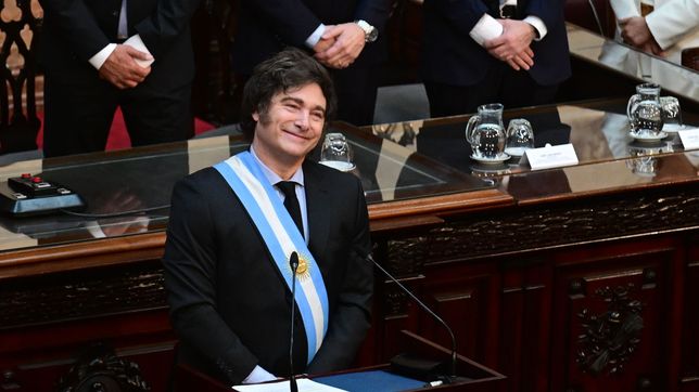 Javier Milei, en el Congreso