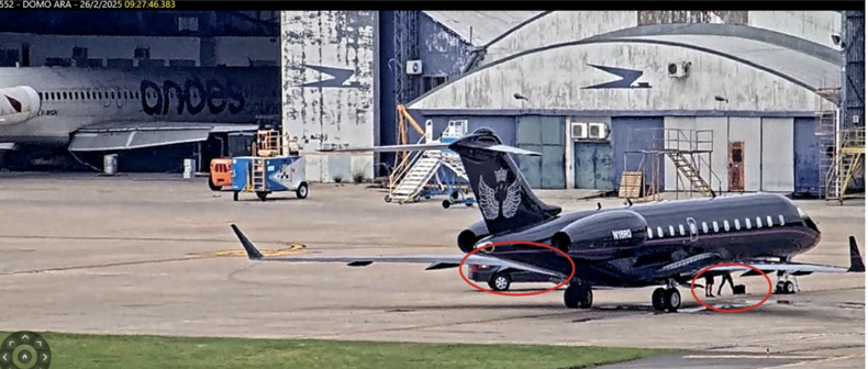 Avión del empresario cercano al Gobierno.