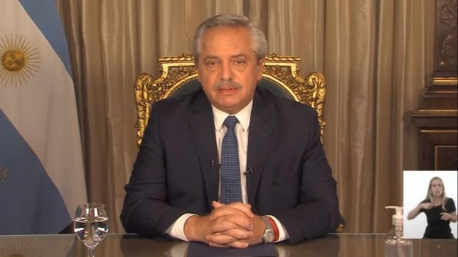 fernandez estreno cadena la noche del regreso de macri