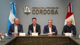 Martín Llaryora y Manuel Calvo, los promotores del plan transversal con autoridades municipales de Córdoba