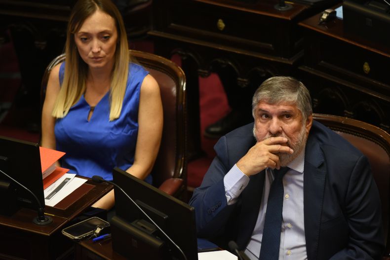 Anabel Fernández Sagasti y  José Mayans. Bloque Unión por la Patria del Senado. 