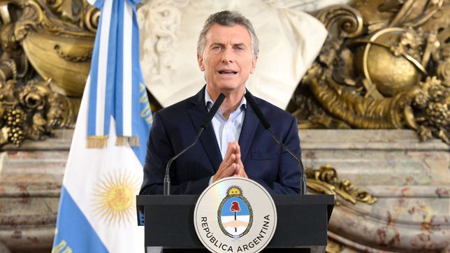 la cadena de macri: grabo dos mensajes para antes y despues del 7d
