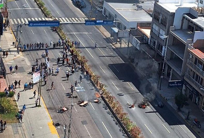 La protesta de cooperativistas en Lanús