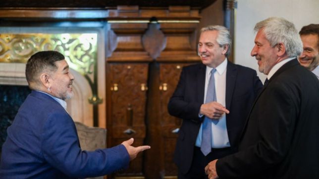 maradona se reunio con fernandez y revoluciono la casa rosada