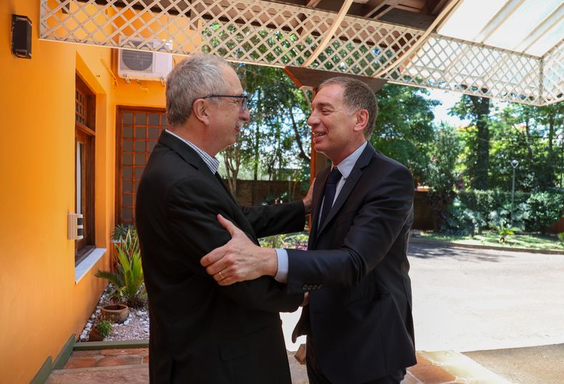 Diego Santilli y Hugo Passalacqua en Posadas, Misiones.&nbsp;