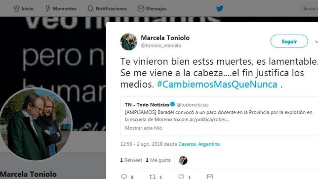 brutal chicana a baradel desde cambiemos: ?te vinieron bien estas muertes?