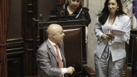 Victoria Villarruel y Bartolomé Abdala. 