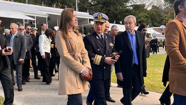 Victoria Villarruel en un acto con militares
