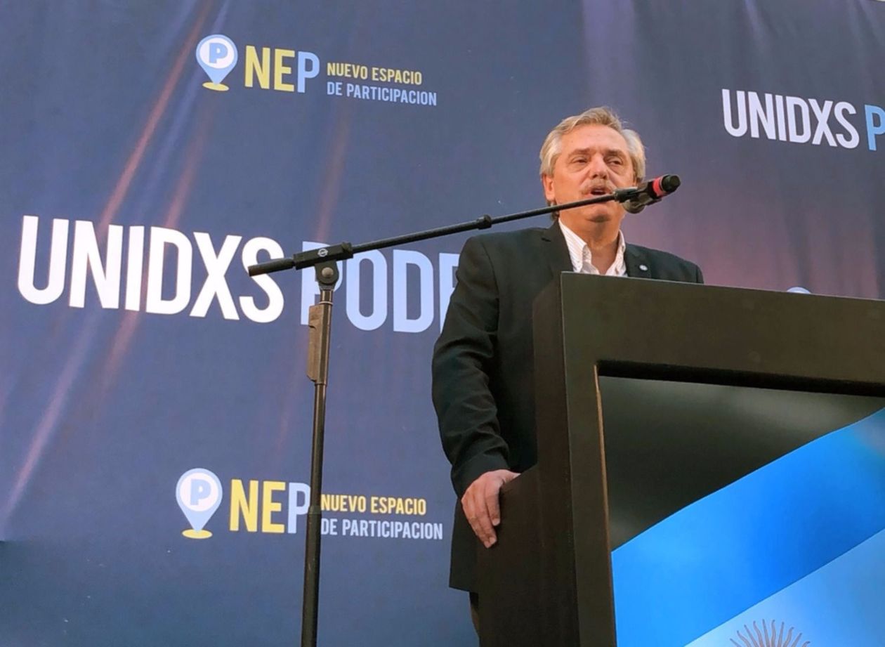 Alberto Fernández en Ferro
