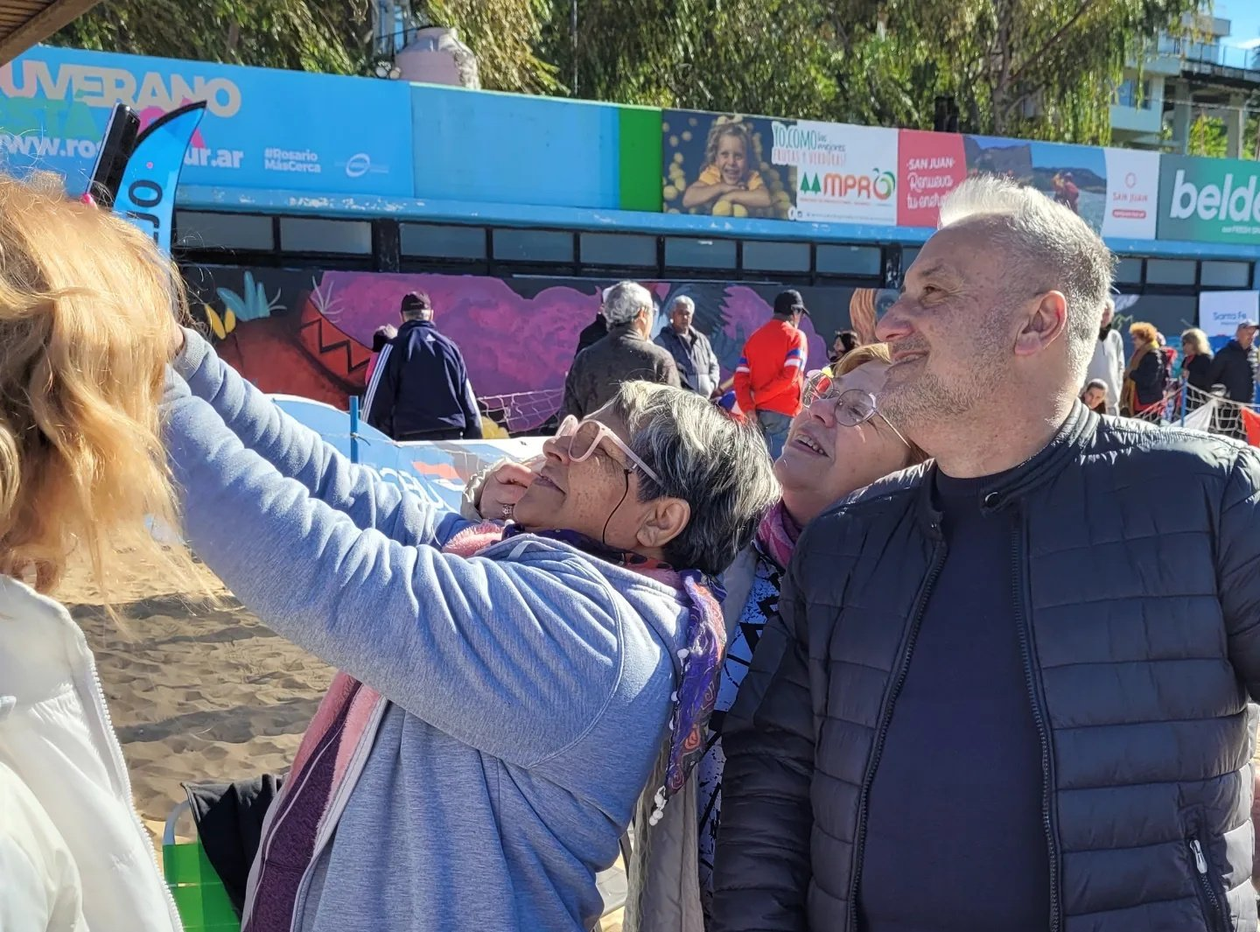 Lewandowski en una de sus recorridas de campaña.
