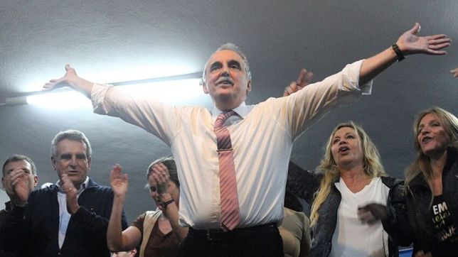 Guillermo Moreno junto a Agustín Rossi, el sábado en Rosario.