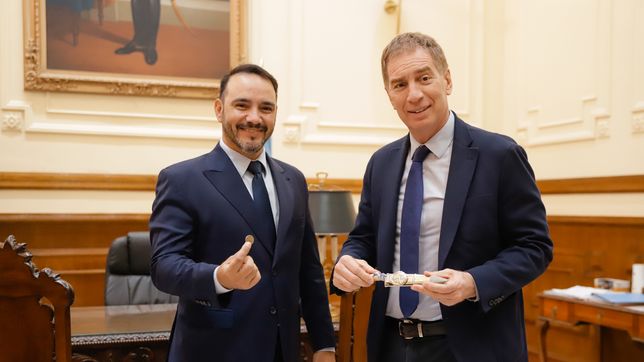 Juan Pablo Valdés y Diego Santilli conversaron sobre la reforma laboral en Corrientes.&nbsp;
