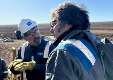 Javier Milei en Vaca Muerta