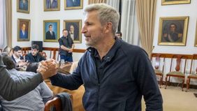Rogelio Frigerio en una reunión de Gabinete.