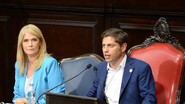 Axel Kicillof durante su discurso de apertura en la Legislatura bonaerense.