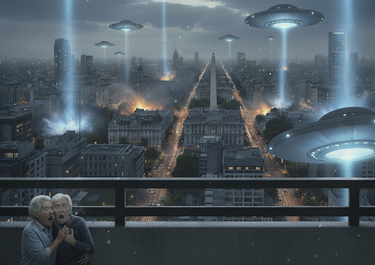 La flota de Donald Trump ya está en Buenos Aires (Imagen generada con inteligencia artificial -Gemini-).