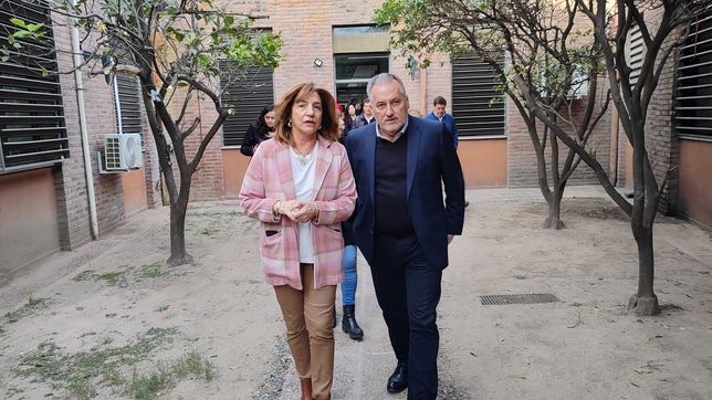 Marcelo Lewandowski junto a Silvina Frana quien iba a ocupar la vicepresidencia del peronismo de Santa Fe.