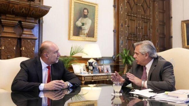 con la camiseta del trigo, perotti le pidio a fernandez un plan b a las retenciones