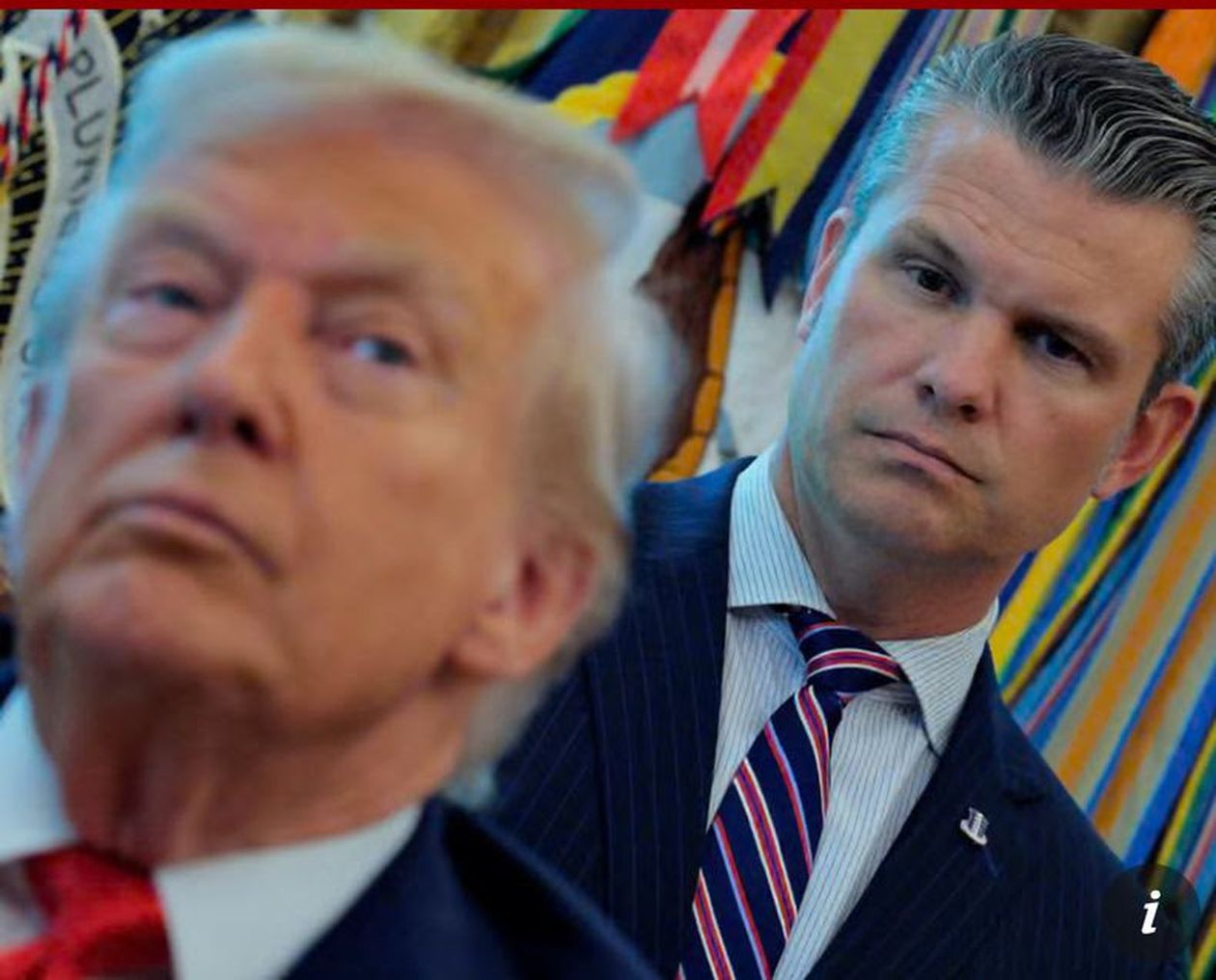 Donald Trump y el secretario de Guerra, Pete Hegseth.