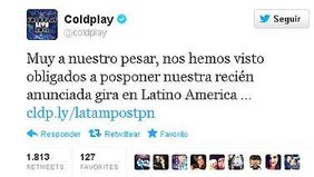 Coldplay canceló su recital en La Plata
