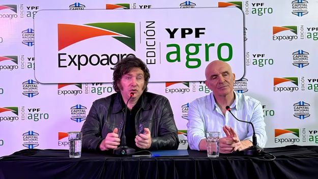 Javier Milei en la Expoagro