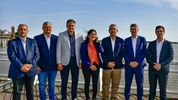 Pablo Javkin y Daniel Passerini junto a intendentes de Ciudades Unidas, la pata territorial de Provincias Unidas presentada en Rosario.