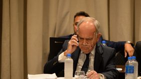 El juez Carzoglio, en el jury de enjuiciamiento.