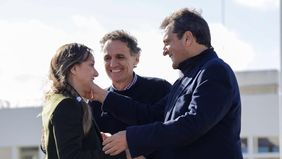 Malena Galmarini, Gabriel Katopodis y Sergio Massa.
