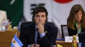 Javier Milei en la cumbre del G20, en Río de Janeriro.&nbsp;