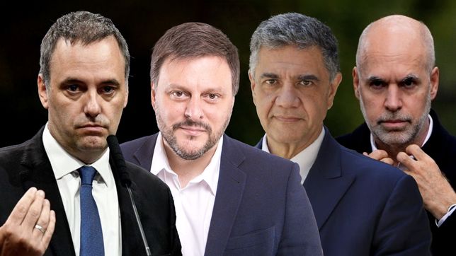 Manuel Adorni - Leandro Santoro - Jorge Macri - Horacio Rodríguez Larreta