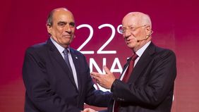 Guillermo Francos y el empresario Paolo Rocca