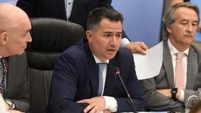 Gabriel Bornoroni, nuevo jefe del bloque LLA, respaldado por Martín Menem.&nbsp;