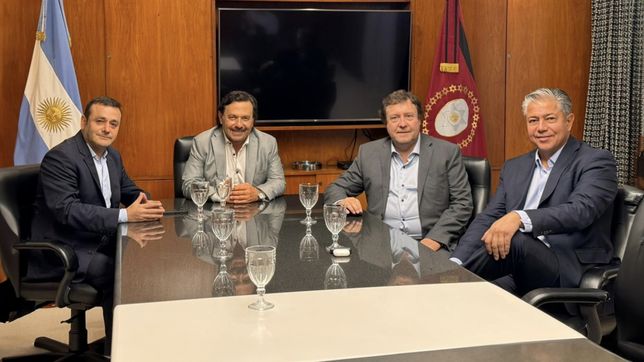 Gustavo Sáenz, Oscar Herrera Ahuad, Alberto Weretilneck y Rolando Figueroa. Póker provincial en acción.