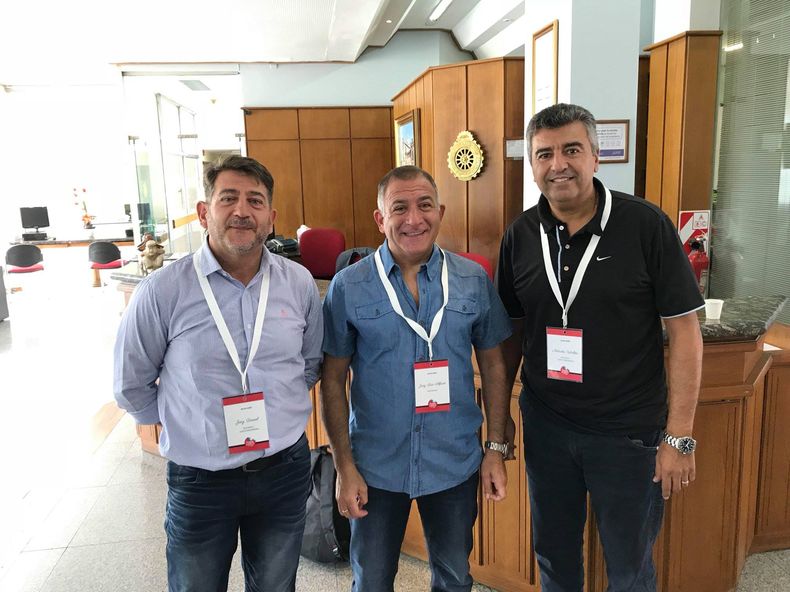 Luis Juez, junto a los legisladores electos Walter Nostrala y Daniel Juez.&nbsp;